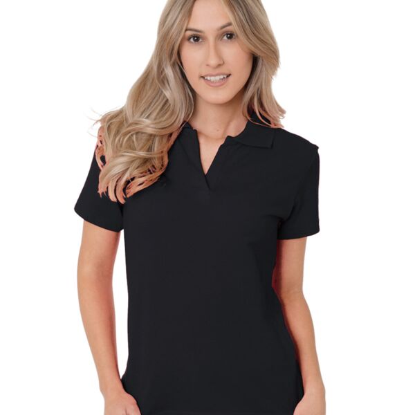 Ladies' USA Made Johnny Collar Polo Thumbnail