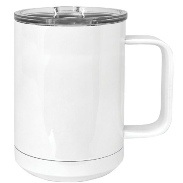 Polar Camel 15oz. White Vacuum Insulated Mug w/Slider Lid Thumbnail